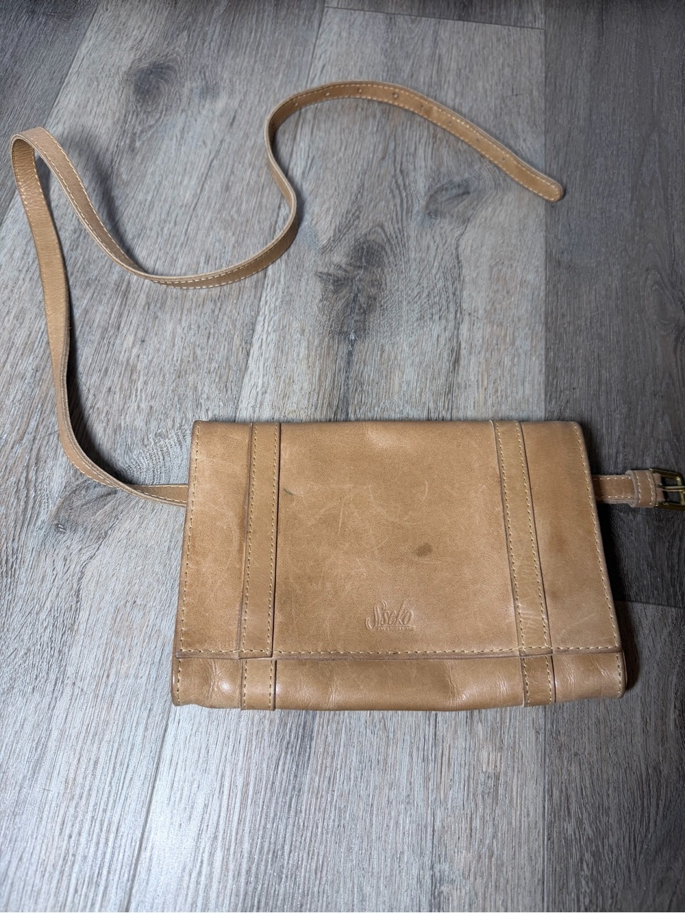 Sseko Tan Leather Belt Bag
